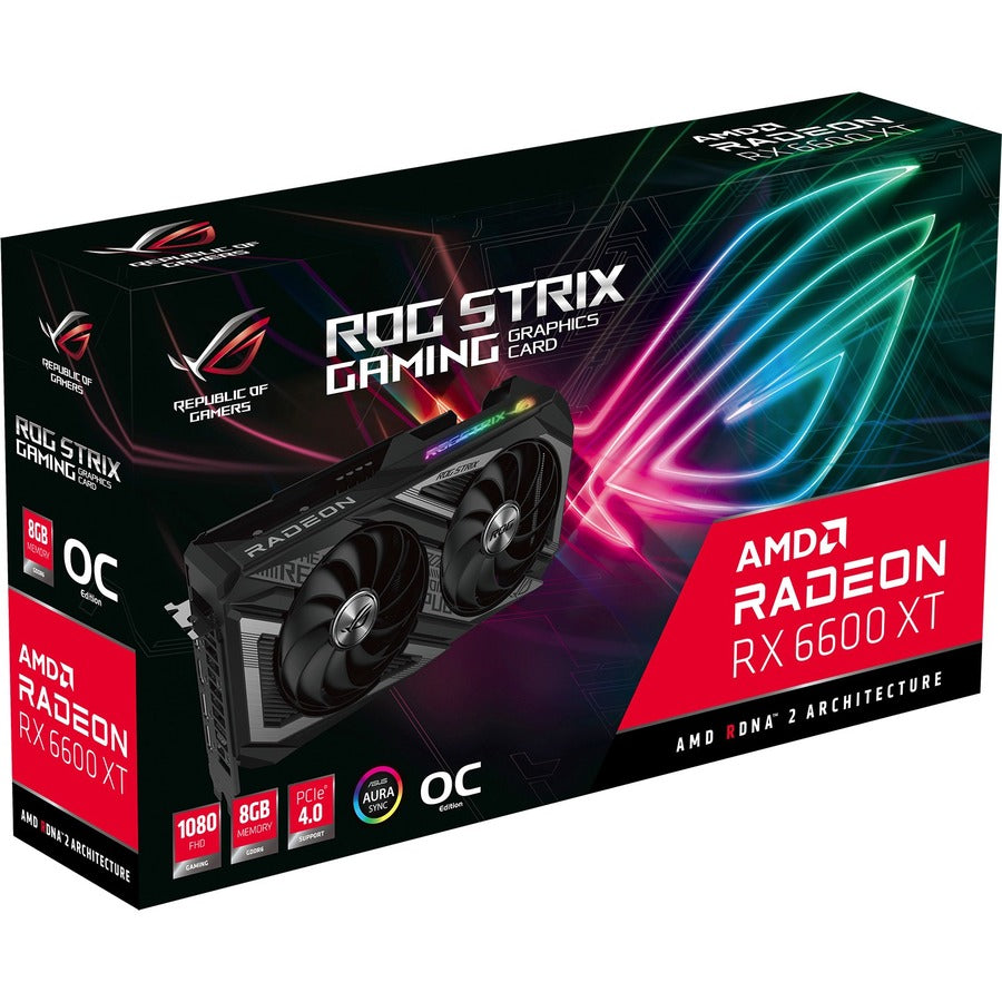 Asus ROG AMD Radeon RX 6600 XT Graphic Card - 8 GB GDDR6 Asus ROG AMD Radeon RX 6600 XT Graphic Card - 8 GB GDDR6